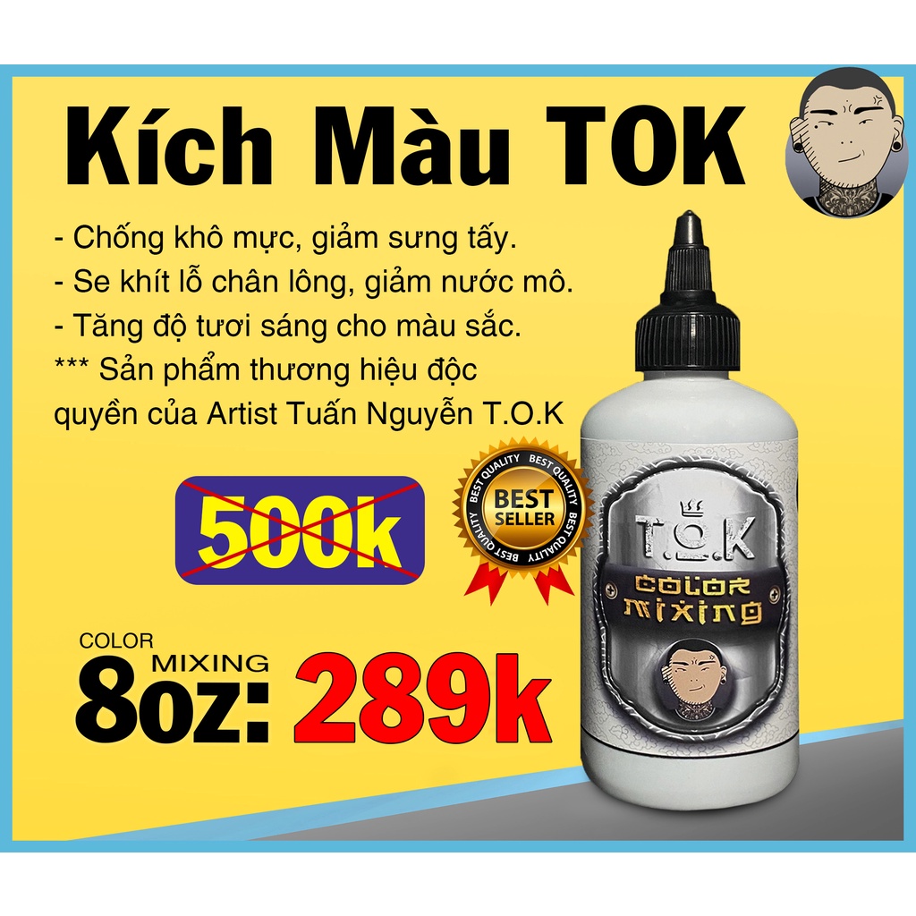 Nước kích màu TOK - Tiệm Xăm Thiên Đường - tattoo phun xăm
