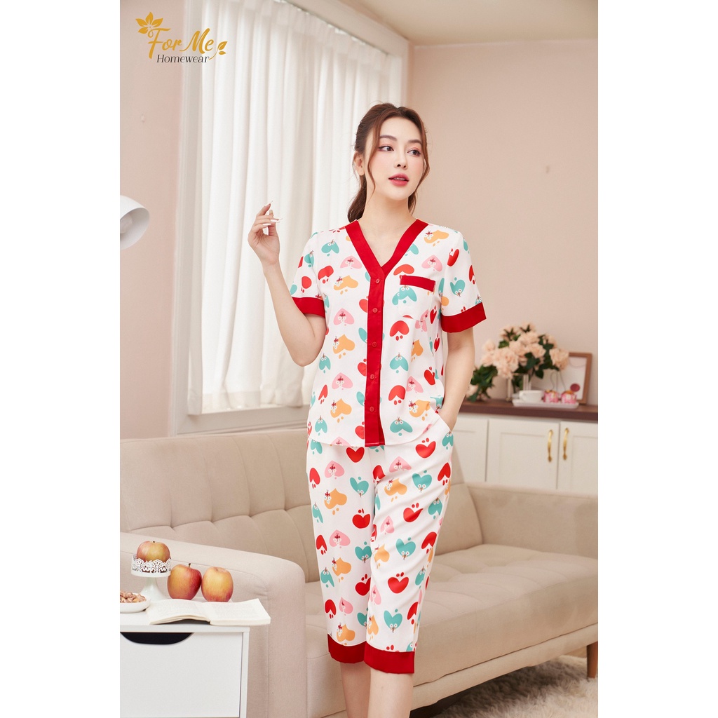 Bộ Lụa Lửng BST Hot Hè 2023 ForMe Nhiều Tim 32