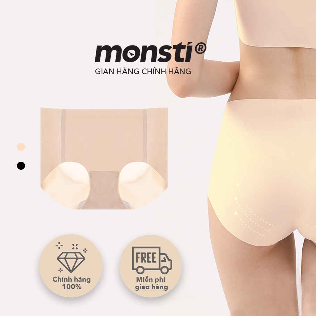 Quần lót nữ không đường may, thiết kế nâng 3D giúp tạo hình mông tự nhiên, thoải mái như làn da thứ 2, Monsti