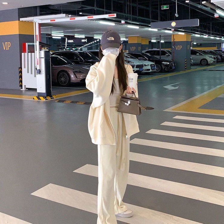 Áo Khoác Hoodie Cardigan Có khóa dây kéo Màu Trơn hàng hóa mới 2022 trang điểm Xuân Thu Cho Nữ hottrend 2023_G03 | BigBuy360 - bigbuy360.vn