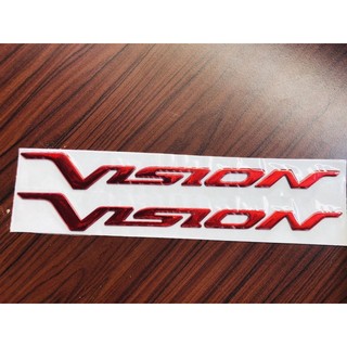Chữ vision 2013 đỏ xi loại 2