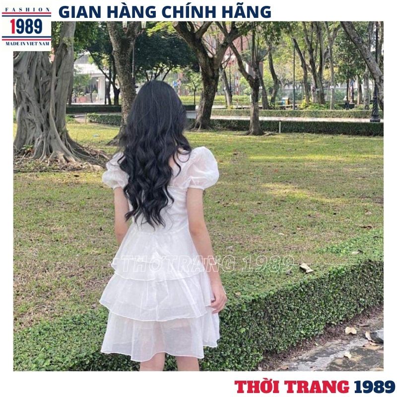 Đầm - nữ công chúa voan tơ 2 lớp 3 tầng V71 kiểu dáng hàn quốc ,váy dự tiệc tiểu thư -THỜI TRANG 1989