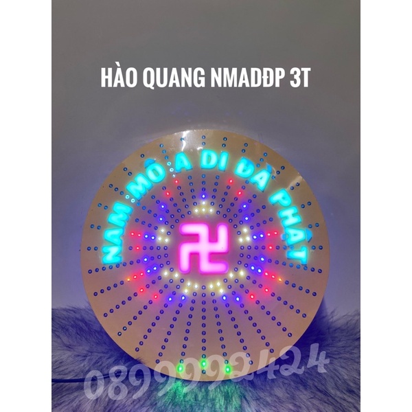 ĐÈN LED HÀO QUANG 3 TẤC CHỮ VẠN - NAM MÔ A DI ĐÀ PHẬT