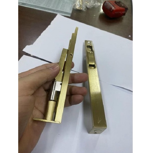 Chốt âm cửa bằng đồng cho gỗ, nhôm kính, sắt, inox