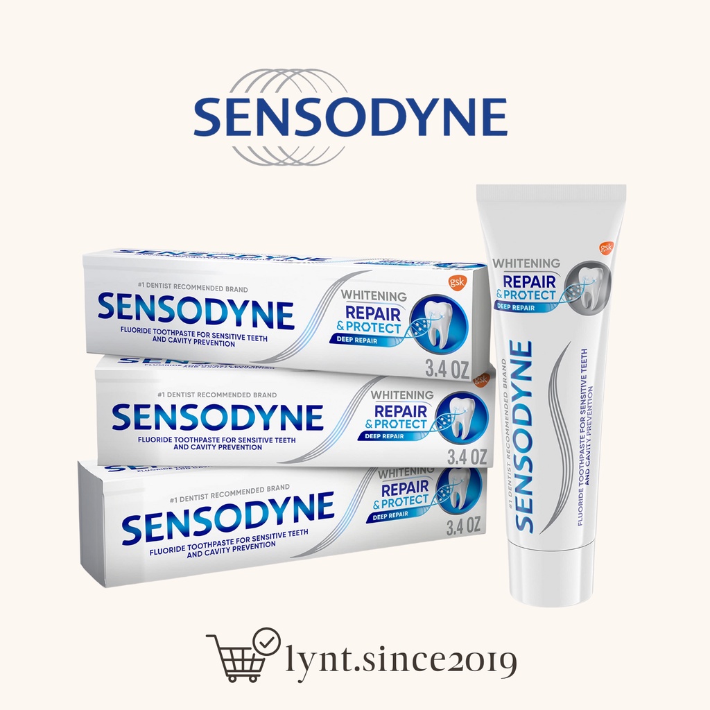 [Hàng Mỹ] Kem đánh răng Sensodyne Repair & Protect Whitening Sensitive Toothpaste - Deep Repair 96.4g