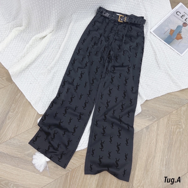 Quần lụa saint kèm belt cao cấp