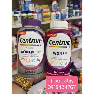 Date 2025-Centrum silver women trên 50 tuổi , dưới 50 tuổi 200 viên