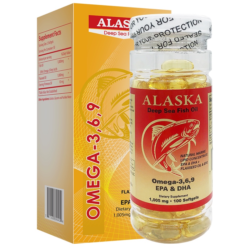 Alaska Deep Sea Fish Oil Omega-3,6,9 Bổ sung dưỡng chất cho não bộ, tăng thị lực, nâng cao trí nhớ...
