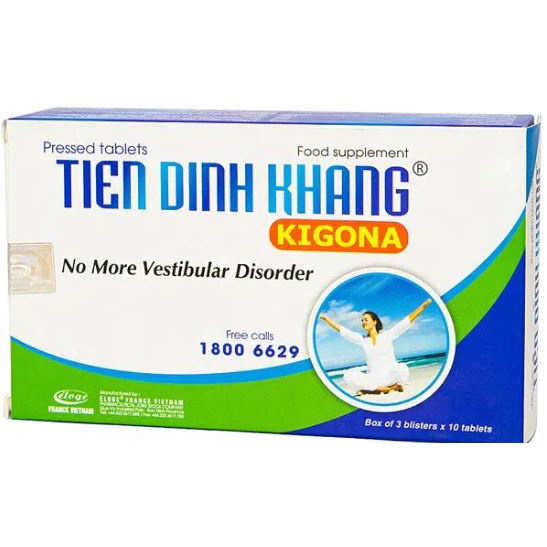 Viên uống Tiền Đình Khang Kigona Eloge - giảm rối loạn tiền đình, đau đầu, hoa mắt, chóng mặt