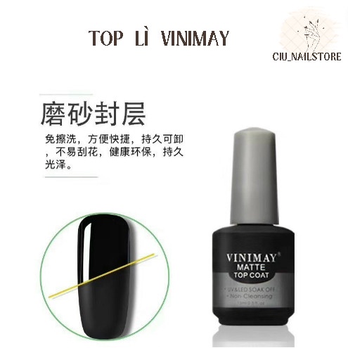 Sơn gel top lì Vinimay 15ml CIU_NAILSTORE