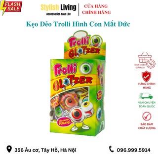 Kẹo dẻo con mắt trolli đức , kẹo con mắt có nhân glotzer hộp 40 viên