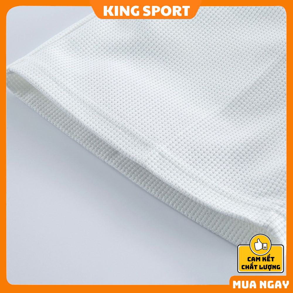 Quần short nam nữ tổ ong cotton KING SPORT Quần đùi mặc nhà thể thao ống rộng basic cao cấp dày dặn thoáng mát BTM QD005