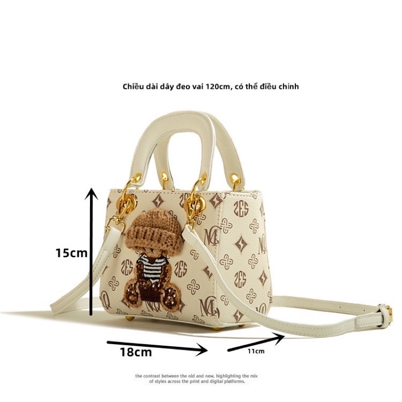 Video+Ảnh Thật) Túi Dioo Hình Gấu Đeo Vai Thời Trang Kèm Dây Dài Đeo Chéo Chất Lượng Cao Cho Nữ
