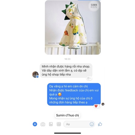 Áo choàng xô muslin cho bé SUMIN , áo khoác chống nắng