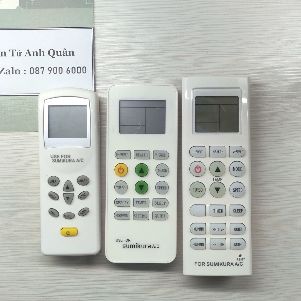 ( Tự Chọn ) Điều khiển điều hòa Sumikura | remote máy lạnh Sumikura các dòng