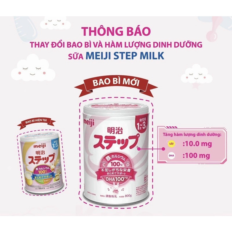 🍼[2024] SỮA MEIJI NỘI ĐỊA NHẬT 800GR ĐỦ SỐ - Hàng Chính Hãng