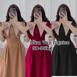Đầm Bigsize Đầm Dự Tiệc Giá Rẻ Xinh Xắn Dáng Đẹp Bigsize 50-100kg
