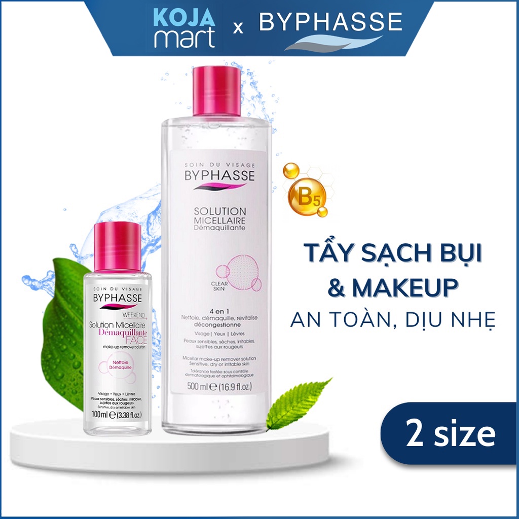 Nước Tẩy Trang Sạch Sâu Byphasse Solution Micellaire Face Make-Up Remover 500ml