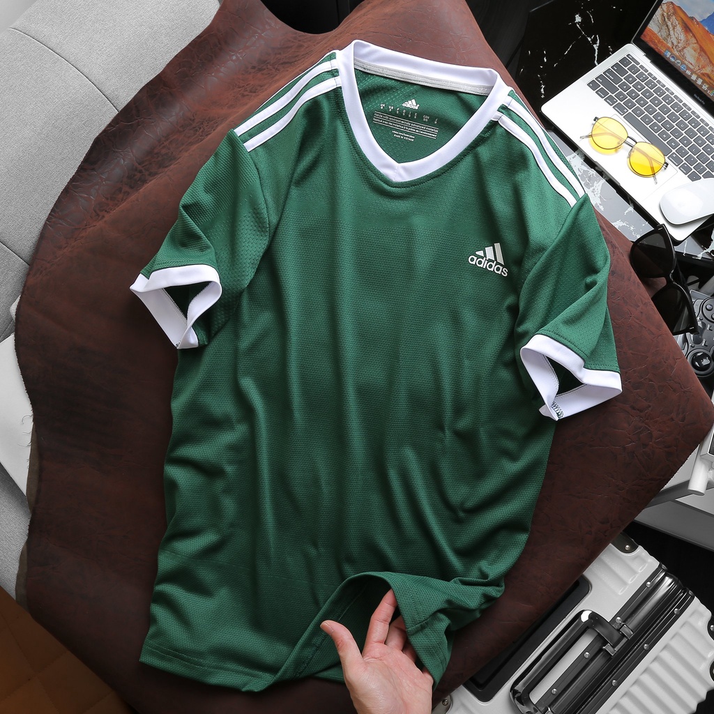 Áo thun thể thao nam cổ tim, chất liệu dệt kim cao cấp siêu mát, siêu thấm hút AD10