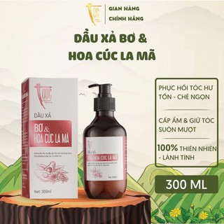 Dầu xả Bơ & Hoa cúc La Mã TỘC Natural phục hồi tóc hư tổn 300ml