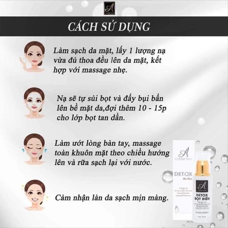 Mặt nạ thải độc Mềm a cosmetics, detox bọt biển 50g