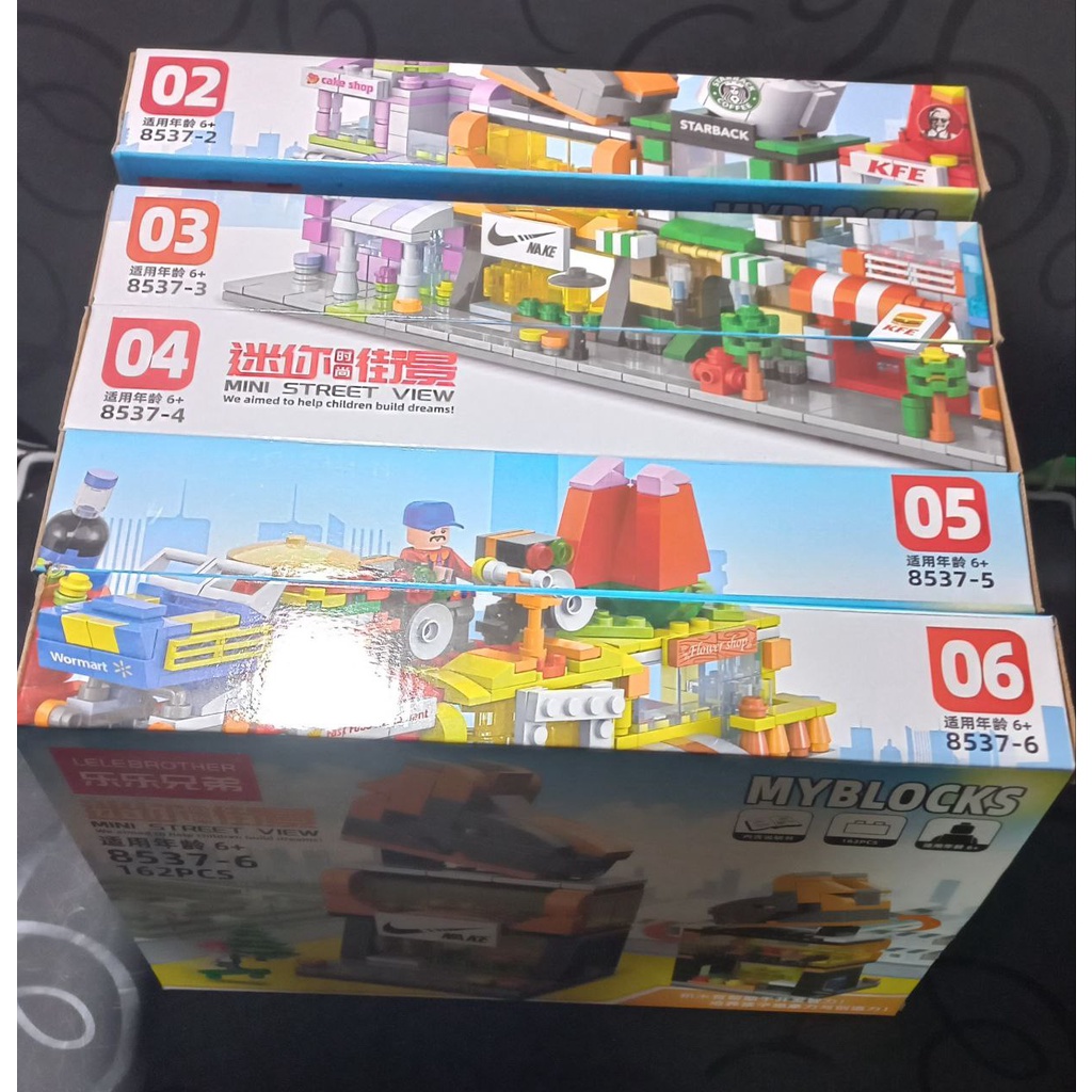 07047 Đồ Chơi Lắp Ghép Lego, Đồ Chơi Giáo Dục, Lego Xây Dựng Thành Phố, Mẫu Các Cửa Hàng, 160+ PCS, Hộp 26cm