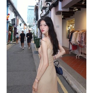 đầm dài hai dây voan xoè đuôi cá
