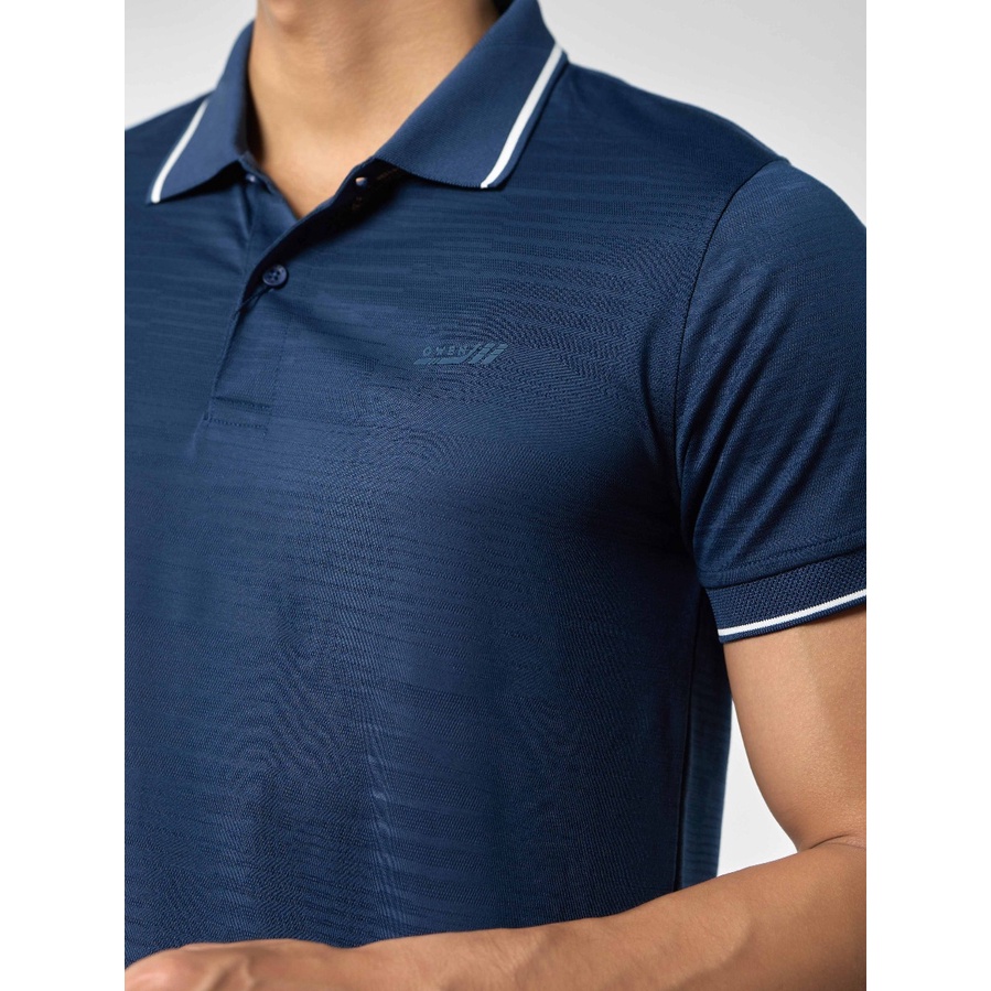 Áo thun nam có cổ bẻ polo OWEN APT231211 phông ngắn tay hàng hiệu cao cấp dáng body fit màu xanh tím vải cotton mềm mát