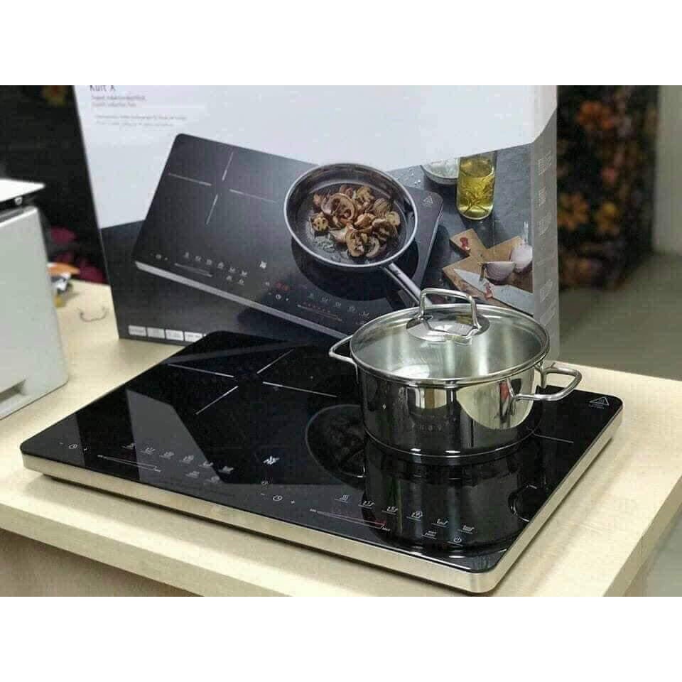 Bếp từ đôi WMF KULT X, công suất 3500W, mặt kính gốm ceramic