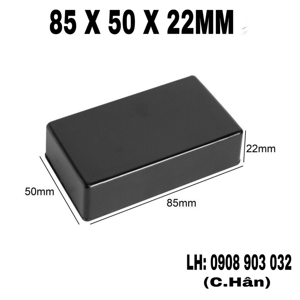 Bán sỉ 100 hộp 85x50x22mm ( hộp gài) - Hộp nhựa đựng mạch điện tử.