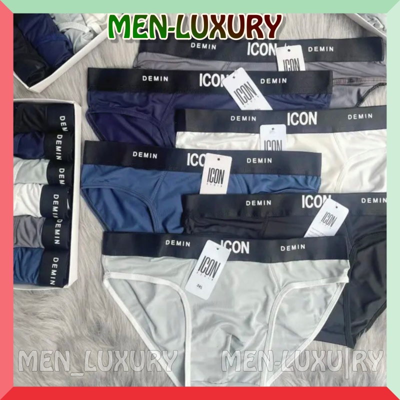 Quần Lót Nam thun lạnh chéo ICON Co dãn 4 chiều, thoáng mát Quần Sịp Nam tam giác ICON  - Men Luxury