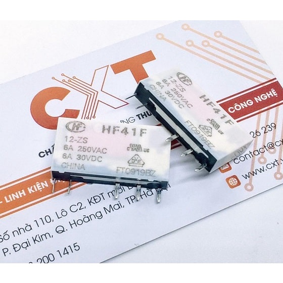 Hongfa Relay 6A 5V 12V 24V (5 chân) HF41F-12-ZS