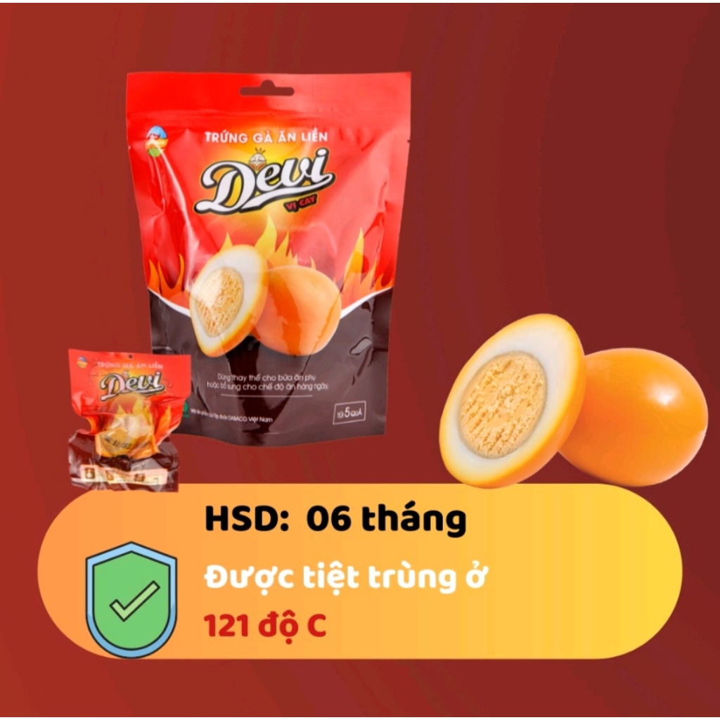 Túi 10 quả Trứng gà ăn liền Devi Dabaco (Ăn vặt, bữa sáng, bữa phụ) | BigBuy360 - bigbuy360.vn