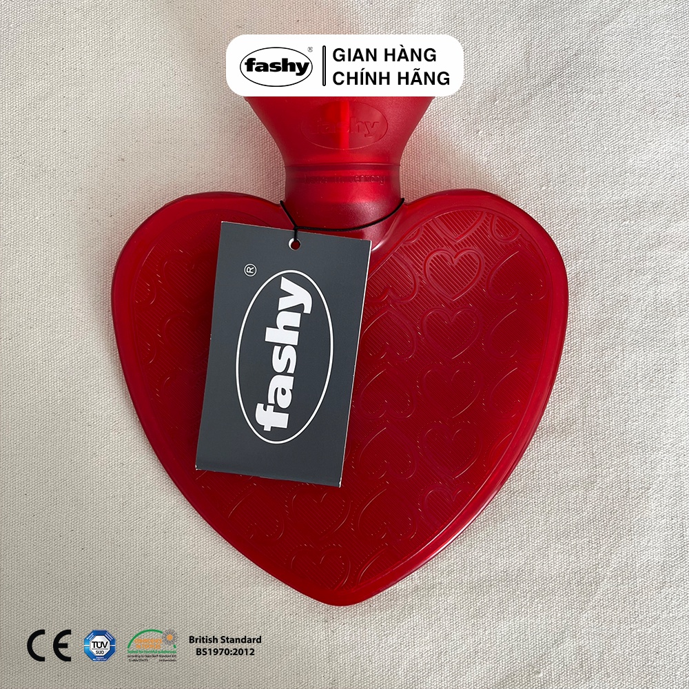 Túi chườm nóng FASHY Germany hình Trái tim Cổ điển giữ ấm, giảm đau tự nhiên