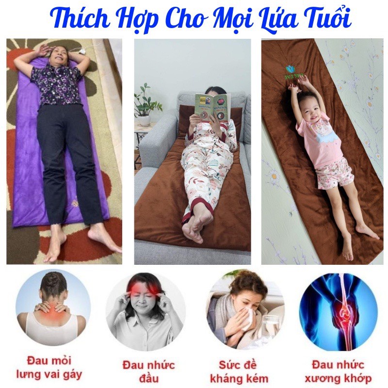 Thảm Điện Ngải Cứu, đệm ngải cứu, chăn ngải cứu đông y chăm sóc sức khoẻ gia đình