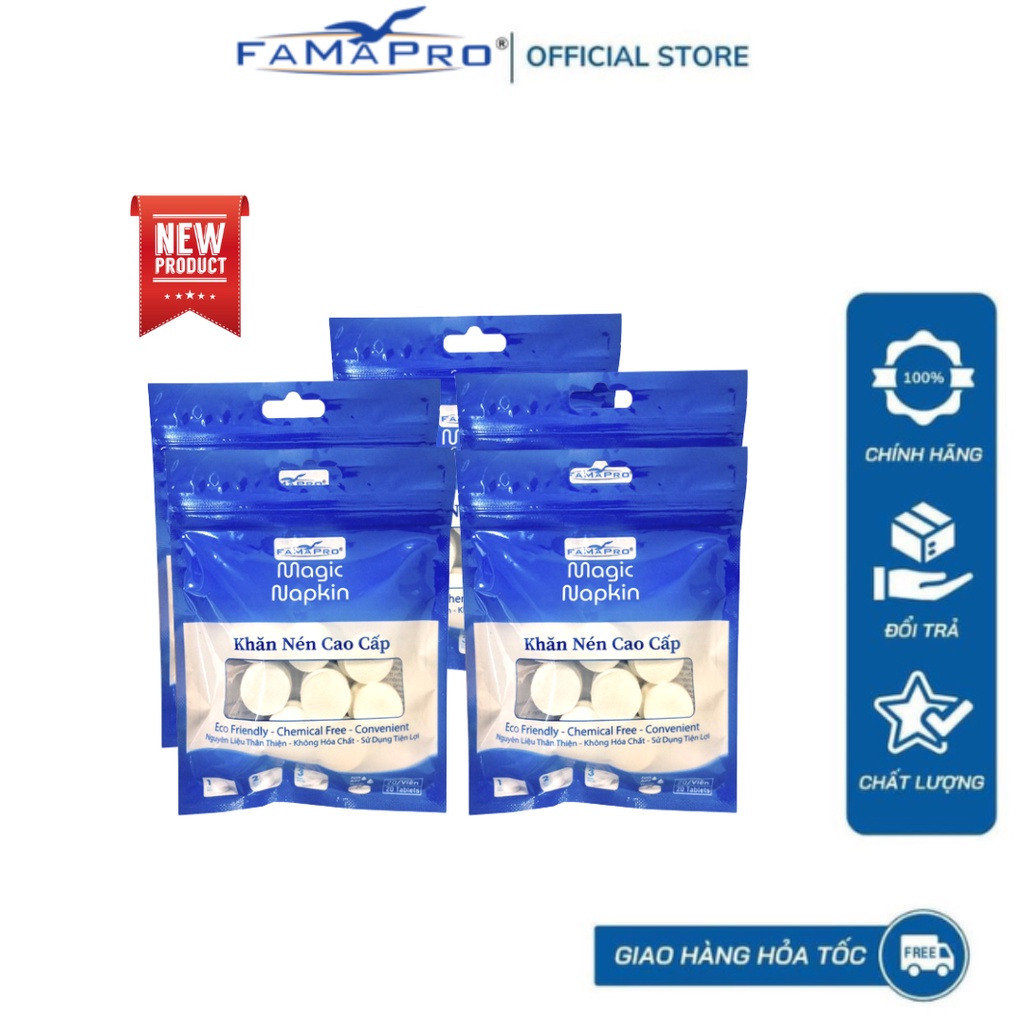 Khăn Nén Đa Năng Famapro Cao Cấp dạng viên