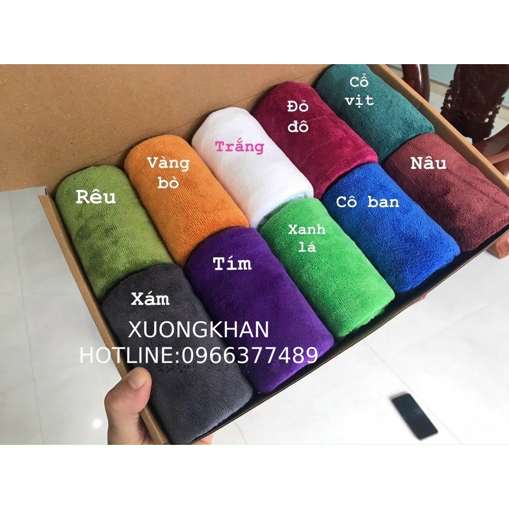 Khăn lau xe 40x60  Microfiber mềm mịn thấm hút nước tốt Chuyên Dụng lau rửa xe hơi, ô tô, xe máy