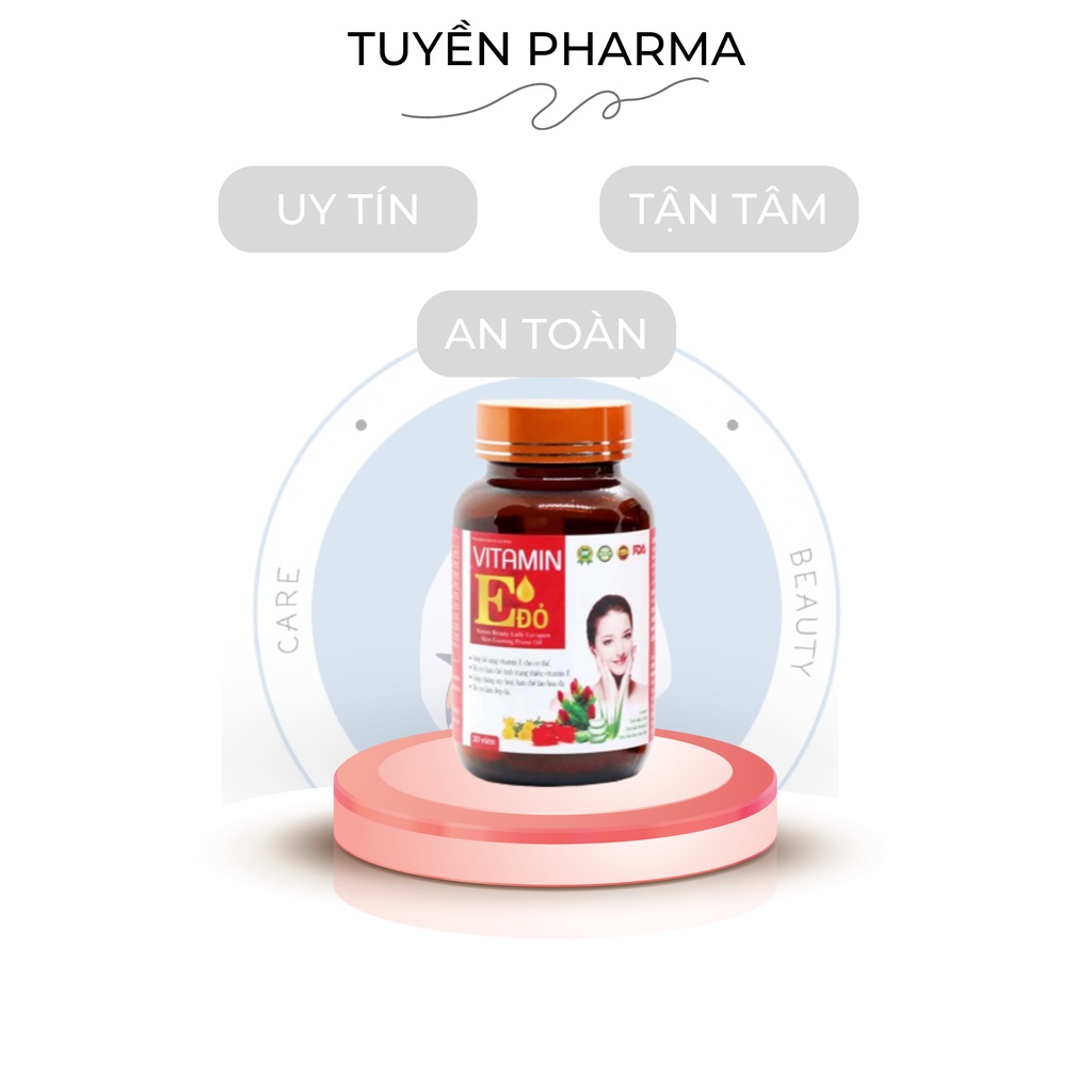 [Combo 2 Lọ] Viên Uống Đẹp Da Vitamin E đỏ Natural Beauty Lady Lycopen Skin Evening Prime oil Tinh Dầu Hoa Anh Thảo giúp