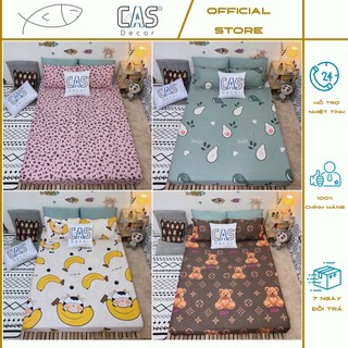 Bộ Ga Gối CAS Decor , Drap Ga Trải Giường + 2 Vỏ Gối Nằm Nhiều Mẫu Lựa Chọn , Kích Thước 1m2 , 1m4 , 1m6 , 1m8 , 2m2