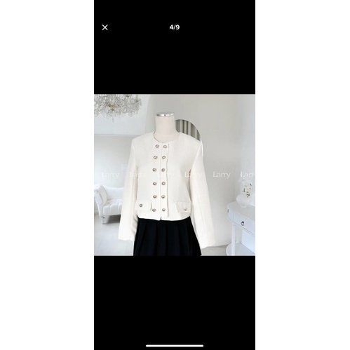 Áo dạ tweet larry trắng