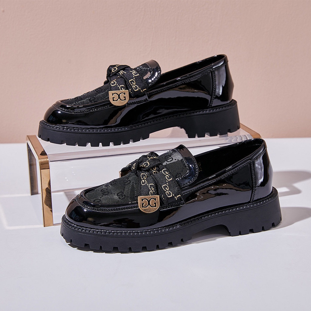 2023 Giày Da Nhỏ Đế Dày Thoáng Khí Thoải Mái Dễ Phối Đồ Cho Nữ Sinh Viên Giày Lười