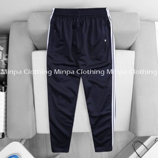 Quần thể dục đồng phục học sinh cấp1 2 3 nam nữ màu xanh đen 3 sọc quần thể thao kẻ sọc nam nữ ống suông chất vải cào