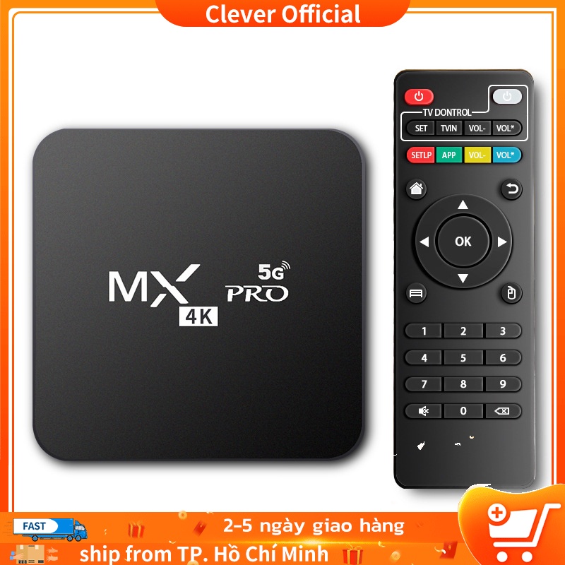 Android TV Box Mxq Pro Ram 16+256GB Smart Tivi Box 4K Wifi 5G Android 11 xem truyền hình 100 kênh miễn phí, xem Youtube | BigBuy360 - bigbuy360.vn