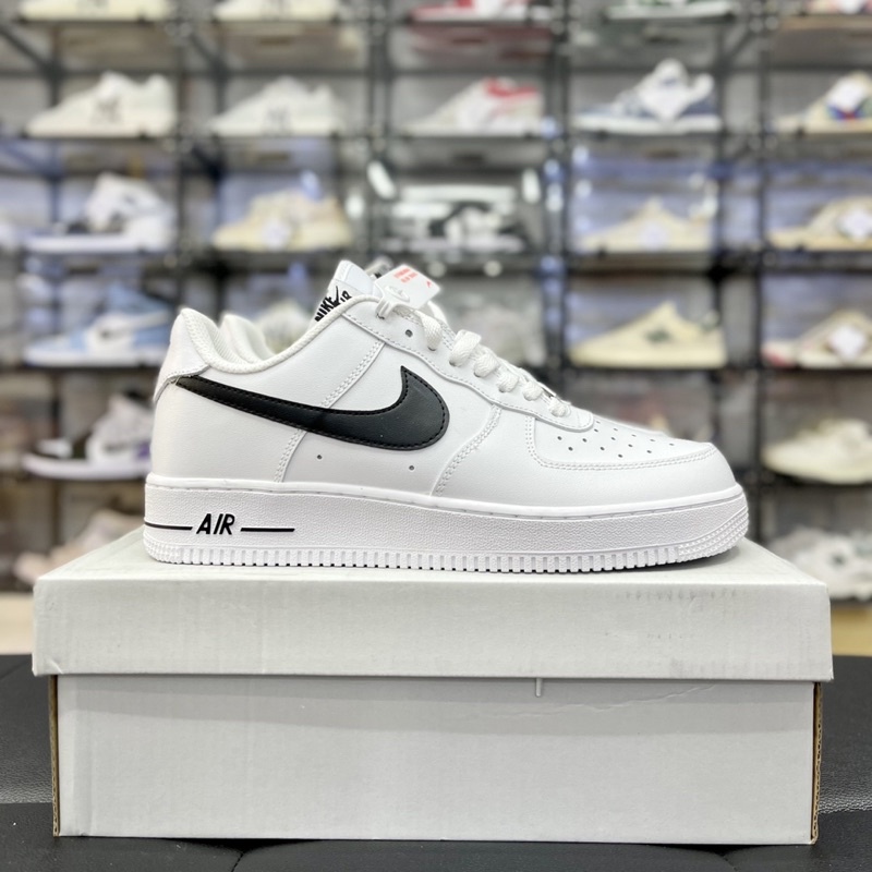 Giày nike Air Force 1 Vệt Đen,Giày AF1 trắng móc đen hàng đẹp dành cho Nam Nữ có bigsize 44 45