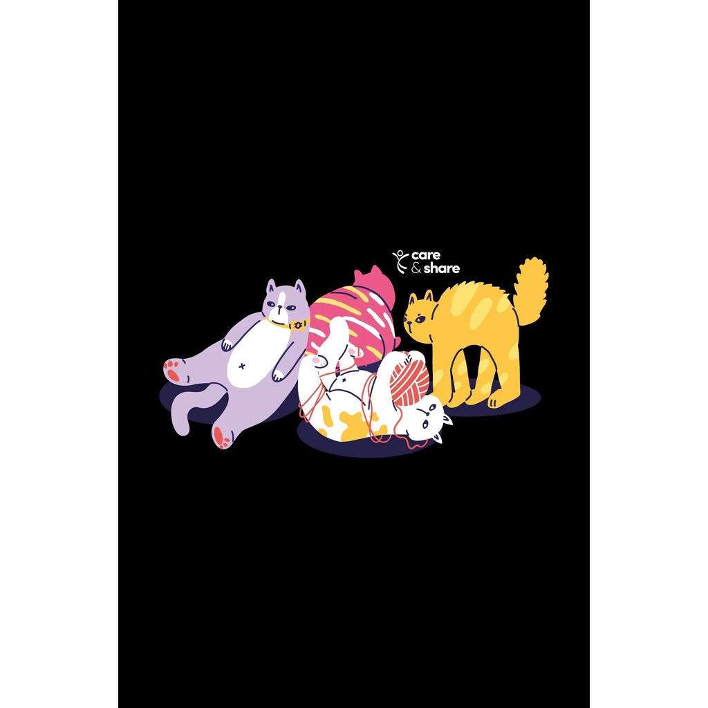 Áo thun nam Cotton Care & Share in Meow Lười - Thương hiệu Coolmate chất lượng cao