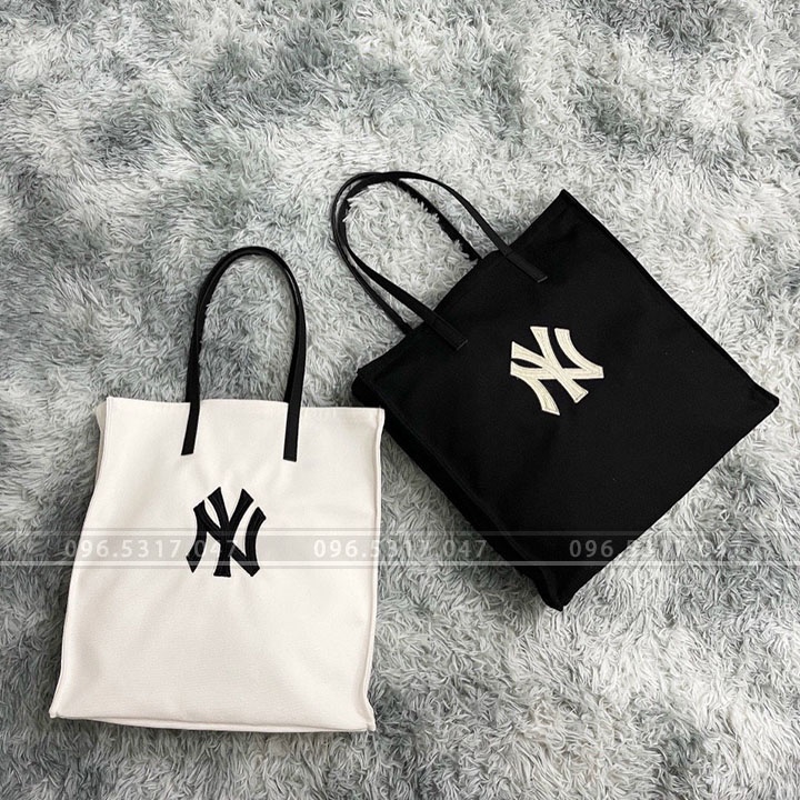 Túi Tote NY MLB Basic Canvas Form Chuẩn, Hàng Xuất Chất Lượng Túi Xách MLB NY