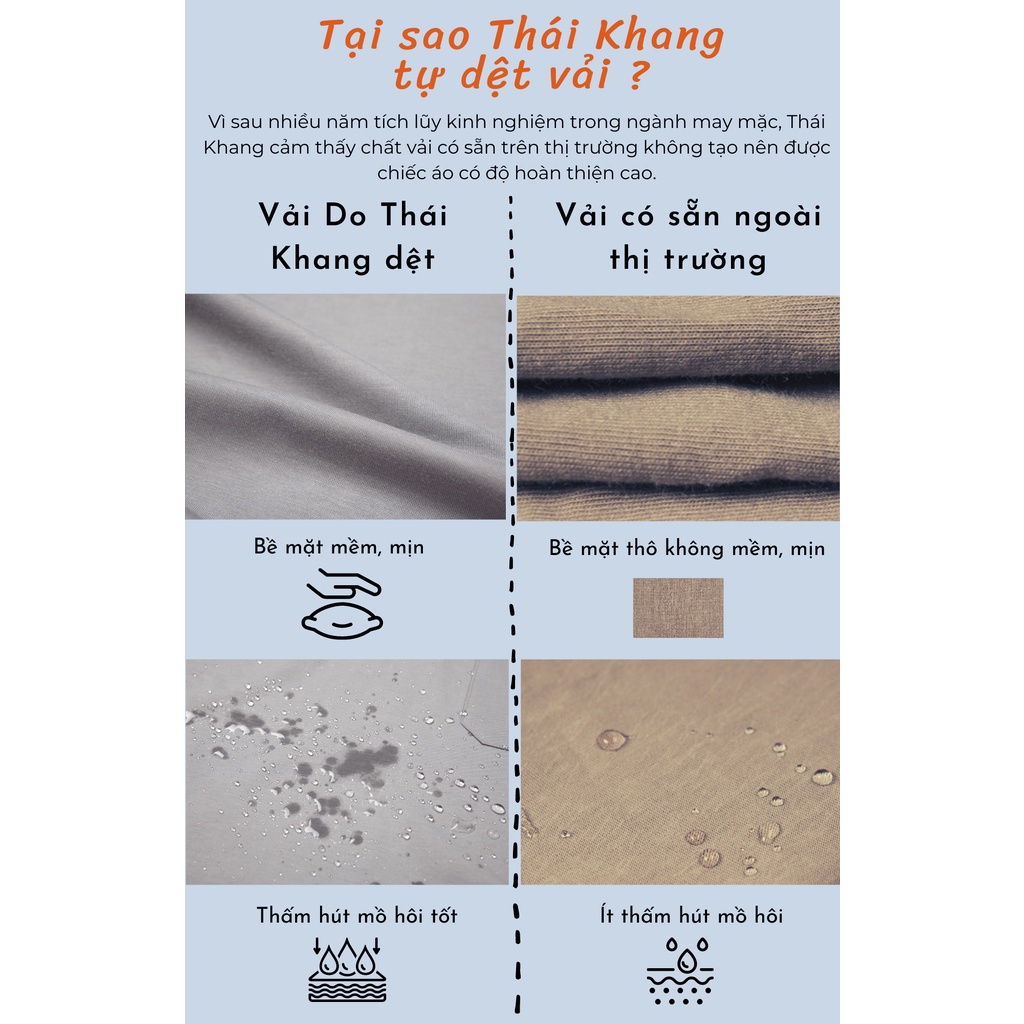 Áo thun nam trung niên họa tiết THÁI KHANG loại áo polo cho bố vải cotton tự dệt form classic ATHUN35