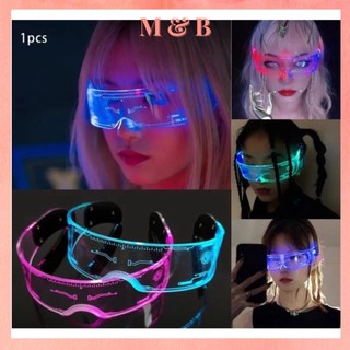Kính đèn LED phát sáng 3D RGB dành cho tham gia hộp đêm Cyber Punk siêu ngầu đồ chơi hóa trang phát sáng nhiều màu