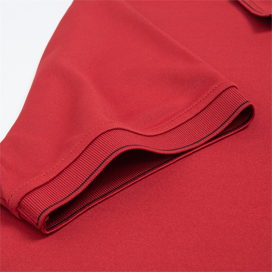 Áo thun polo nam Aristino APS072S3 phông ngắn tay cổ bẻ công sở dáng suông vừa màu đỏ vải Polyamide cao cấp