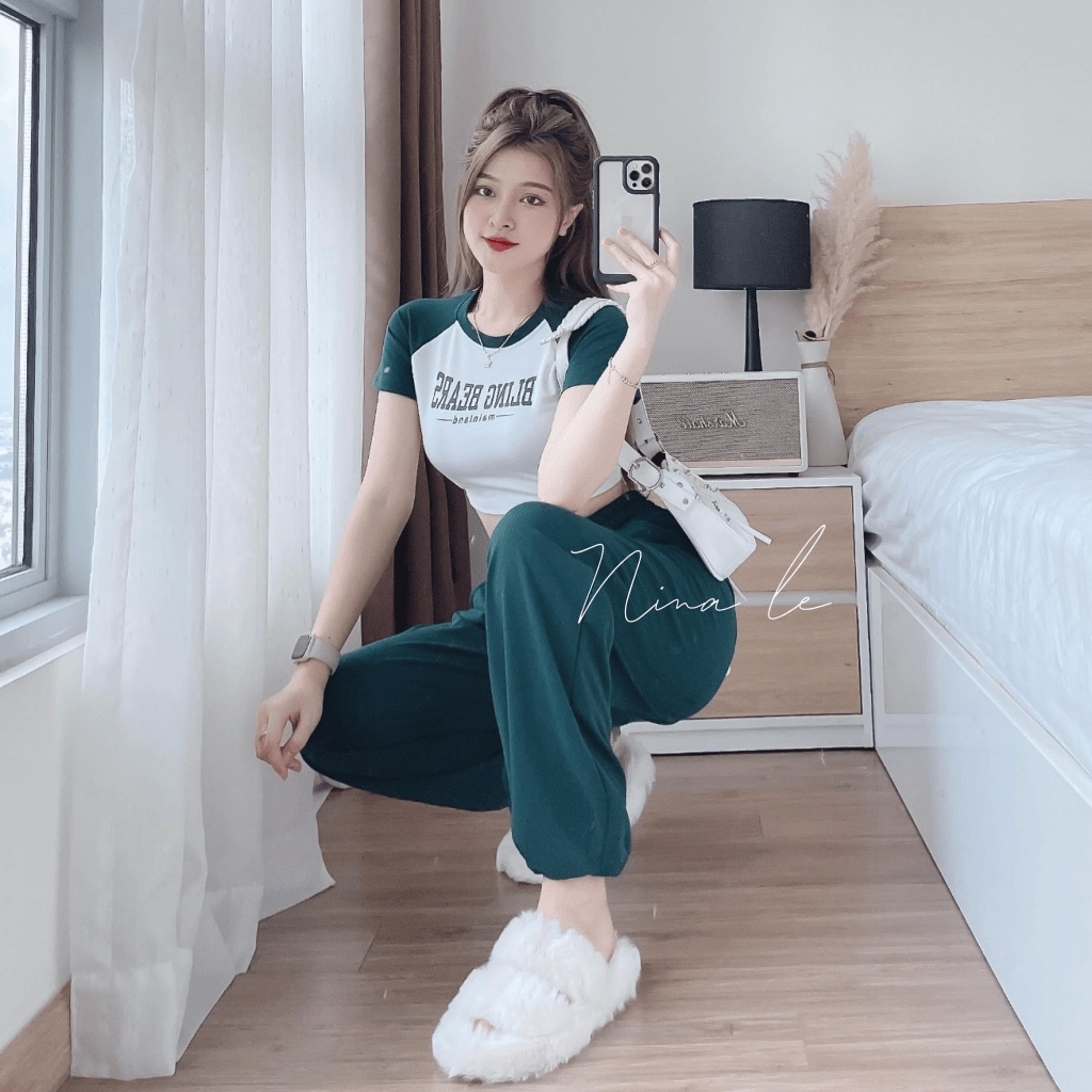 SALE MẠNH TAY SET THUN GÂN ÁO TAY NGẮN MIX QUẦN DÀI CỰC NĂNG ĐỘNG THOẢI MÁI ĐI CHƠI DẠO PHỐ HÀNG SIÊU CẤP LOẠI 1